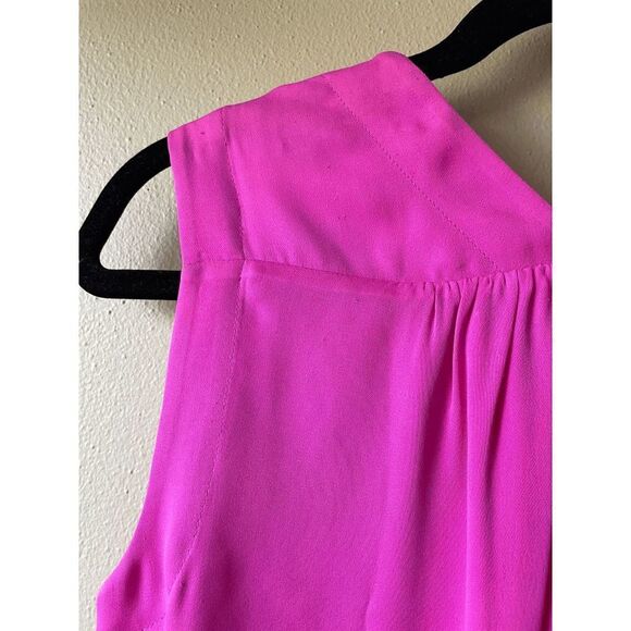 Rebecca Taylor Silk Mini Dress in Fuchsia Size 0 - Picture 3 of 3